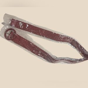 Elegant Woven Red Belt